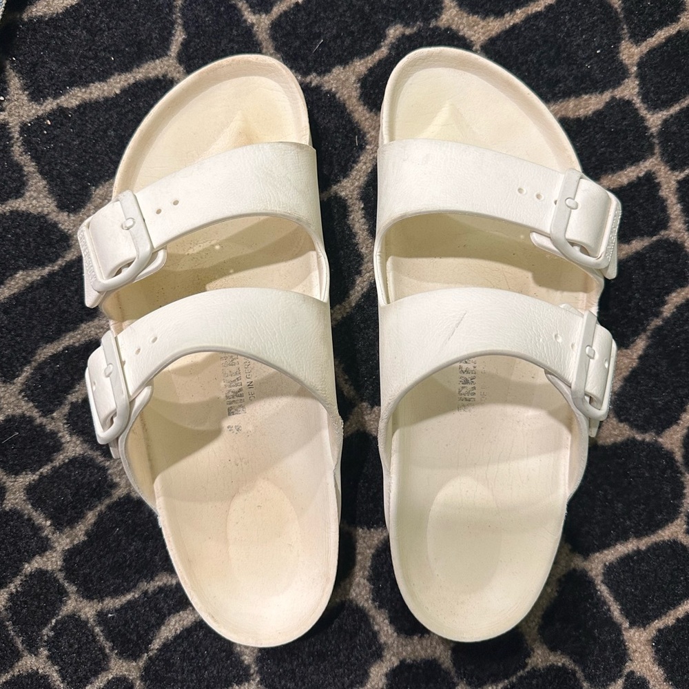 White Foam Birkenstocks
